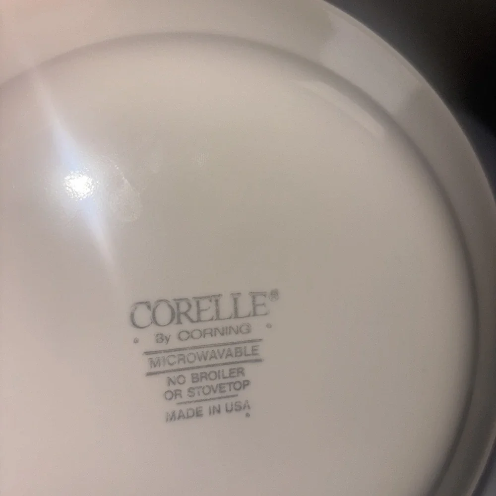 Corelle BLUE PLAID Bread Salad Plates  7 1/4